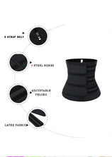 Load image into Gallery viewer, Triple Straps Latex Waist Trainer Slimming Belly Shaper
