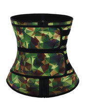 Load image into Gallery viewer, Camo Latex Double Belts Waist Trainer